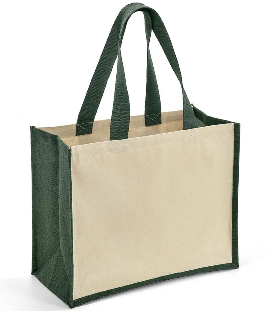Personalised Jute and Canvas bag Solid colour vinyl or full colour print Puppy Bag